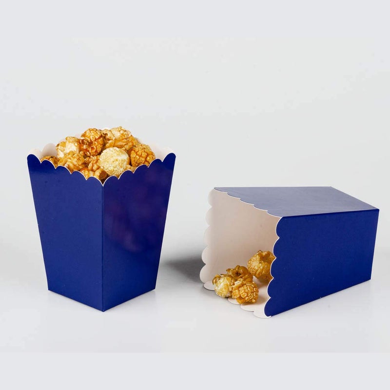 Aimto Navy Blue Popcorn Boxes Cardboard Candy Party Favor Boxes,24pcs - Image 1